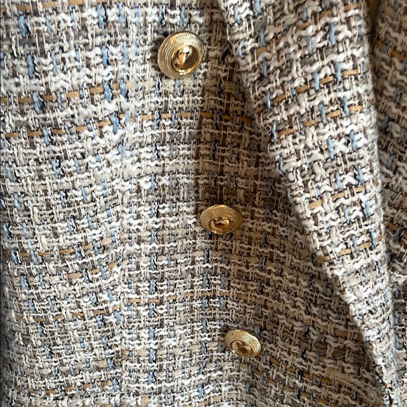 Zara Double Breasted Textured Blazer Tailored Tweed - Picture 4 of 7